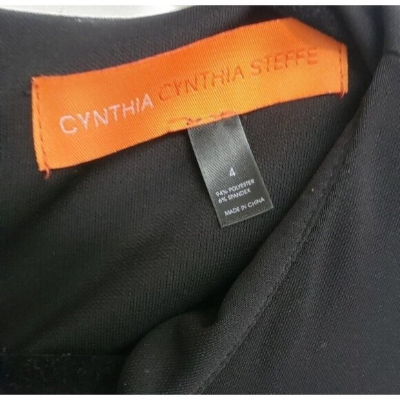 Cynthia Steffe Wrap Black Dress Women's. Size 4. Excellent Condition Pre-owned. - Picture 5 of 5